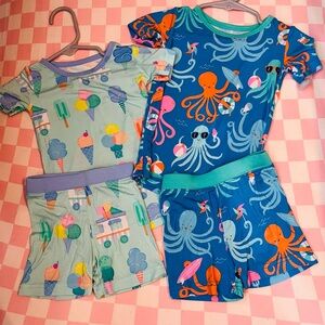 Little Sleepies 12-18m shorts sets EUC